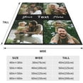 thumbnail image 6 of Custom Blanket with Picture Text Customized Blankets with Photos Customizable Personalized Blankets and Throws for Adult Kid Birthday Christmas Valentines Day Memorial Gift,, 6 of 6
