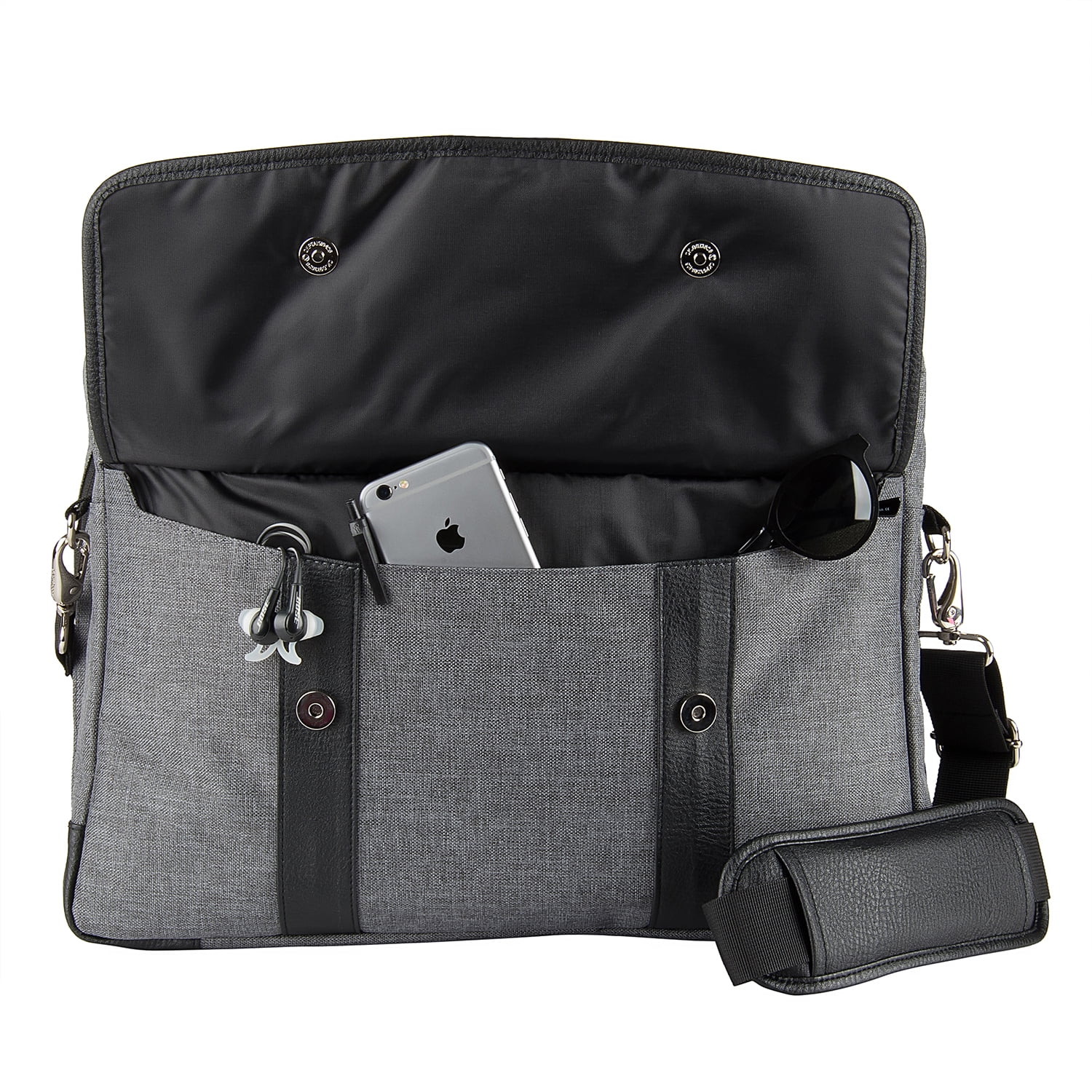 VANGODDY Chrono 13–14″ Professional Laptop Messenger Bag – Formal Briefcase Style, Padded Compartments, for Acer, Asus, Dell, MacBook, Surface & More