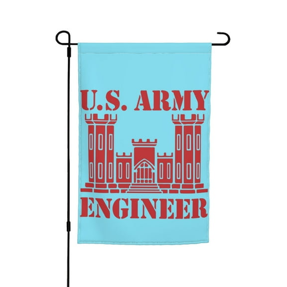 Us Army Combat Engineer Double Garden Flags 12x18 Inch Suitable For Courtyard Lawn Holiday Home Outdoor Decoration Flag