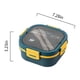 thumbnail image 3 of Fiambrera Bento de 5 compartimentos para niños y adultos | Recipiente hermético de 1200 ml con cuchara y cuchillo integrados | Apto para microondas y lavavajillas | Para la escuela, el trabajo y, 3 of 7