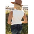 thumbnail image 1 of ABPHQTO Camiseta sin mangas blanca con estampado de cabeza de buey para mujer, 1 of 5