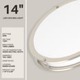 thumbnail image 2 of DYMOND 14" LED Ceiling Light Flush Mount Dimmable Brushed Nickel Double Ring Bedroom, 2 of 7
