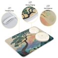 thumbnail image 3 of Yayeee Dish Drying Mat for Kitchen Counter 16"x18" Microfiber Absorbent Pad, Pine Tree Rainbow, 3 of 7
