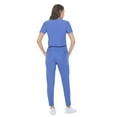 thumbnail image 3 of Ultra Stretch Form Fitting Womens Scrub Set (Ceil Blue, Medium), 3 of 6