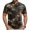 Coffee, variant on Mens Cycling Jersey Cycling Shirt Short Sleeve Bike Riding Shirt, Textured Pixel Camouflage Sportswear with 3 Rear Pockets, Breathable Quick Dry Top for Biking, Stand Collar Training Shirt