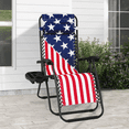 thumbnail image 3 of MoNiBloom Zero Gravity Lounge Chairs, Outdoor Patio Folding Beach Recliners with Headrest and Foot, American Flag, 3 of 11