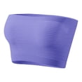 thumbnail image 2 of Women Strapless Bandeau Tube Top Seamless Ribbed Wireless Pullover Bralette Stretchy Soft Fabric Comfortable Fit, 2 of 7