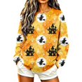 thumbnail image 4 of Meichang Womens Oversized Sweatshirt Halloween Fall Halloween Graphic Sweatshirt Crew Neck Casual Long Sleeve Pullover Holiday Family Matching Tops, 4 of 8
