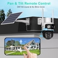 thumbnail image 6 of Sansco 4K Solar Security Camera Wireless Outdoor, 8MP Dual Lens 2.4GHz&5GHz WiFi Camera, Battery Powered Home Surveillance Camera with PIR Detection,Color Night Vision, 2-Way Audio,IP66 Waterproof, 6 of 10
