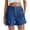 Dark Blue, variant on Women's Denim Shorts, 2025 New Summer Baggy High Waisted Flowy Wide Leg Skorts Buttons Pleated Ruffle Jean Shorts with Pockets in Clearance Beige L