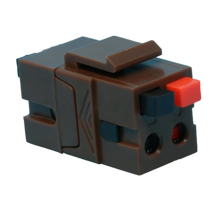 Spring Clip Wall Plate RiteAV Speaker Spring Clip Keystone Jack for Wall Plates - Female to Female - Brown ()