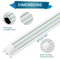 thumbnail image 4 of T8 V Shape 4ft LED Tube Light Bulbs,28W 6000K,Dual-end Powered,ETL Listed,8-Pack, 4 of 6