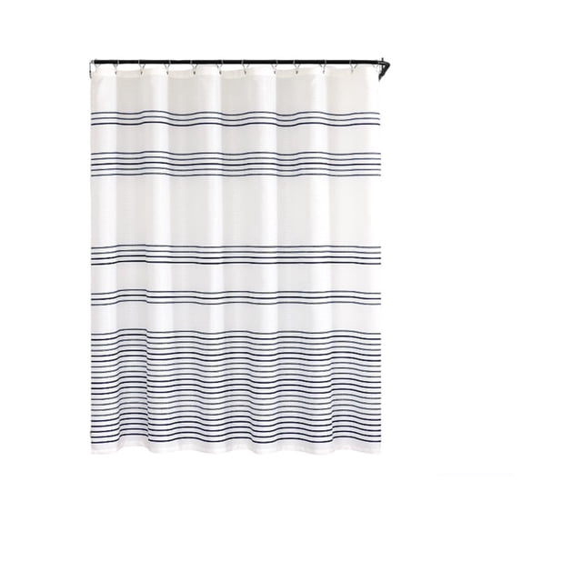 Billuyoard Cortina de ducha con estampado bordado, pantalla de puerta de tela lavable, patrón de rayas, cortinas colgantes, accesorios de bañera para el Juegos de accesorios de baño Tipo 2 Billuyoard HA069837-02