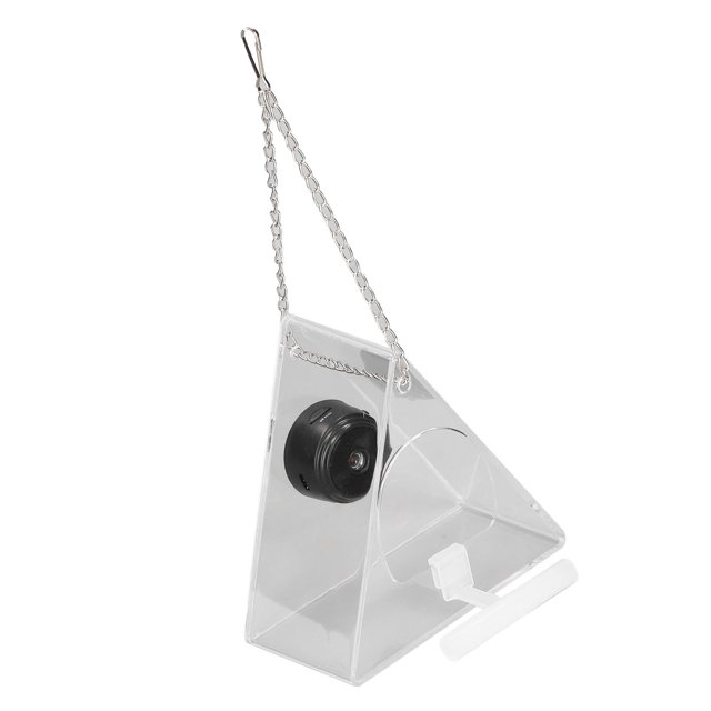 Camera Bird Feeder Smart Hanging Bird Feeder with Ultra Clear Lens for Remote Monitoring, Sturdy Plastic Tray Feeder for Outdoors
