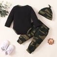 thumbnail image 4 of Coerni Toddler Boys Cotton Long Sleeved Top And Camouflage Trousers Soft Comfy Daily Wear Baby Boy Fall Winter Outfit, 4 of 9