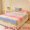 54.3"x74.8" Pink/Yellow/Blue, variant on Unique Bargains Fitted Sheet Polyester Anti Wrinkle Soft Bedding 39.0"x74.8" Pink & Yellow