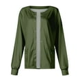 thumbnail image 4 of Rlmidhb Green Scrub Jackets for Women Plus Size Button Down Basic Long Sleeve Solid Color Long Nurse Uniform Band Collar Stretch Polyester Lightweight Cotton Nurse Scrubs, 4 of 5