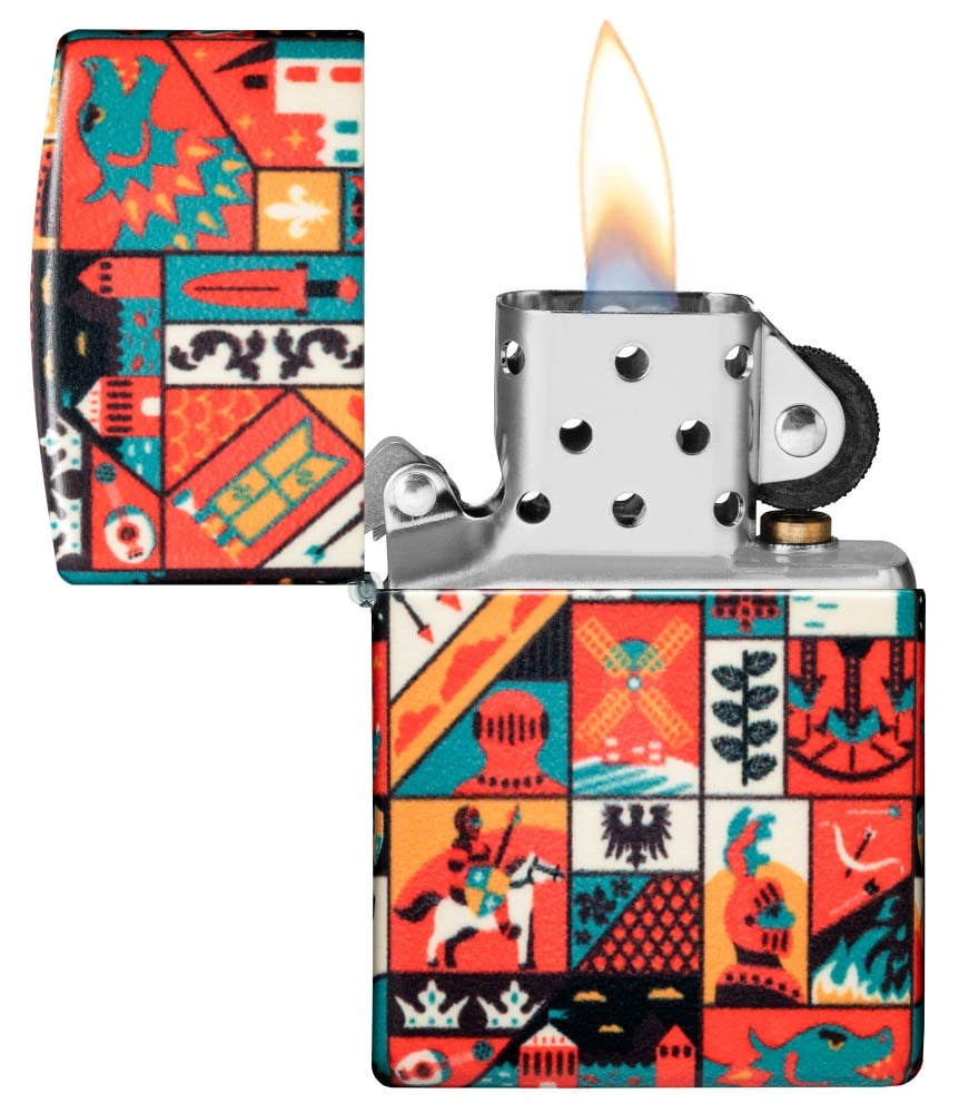 Zippo Old Ages Design 540 Matte Pocket Lighter