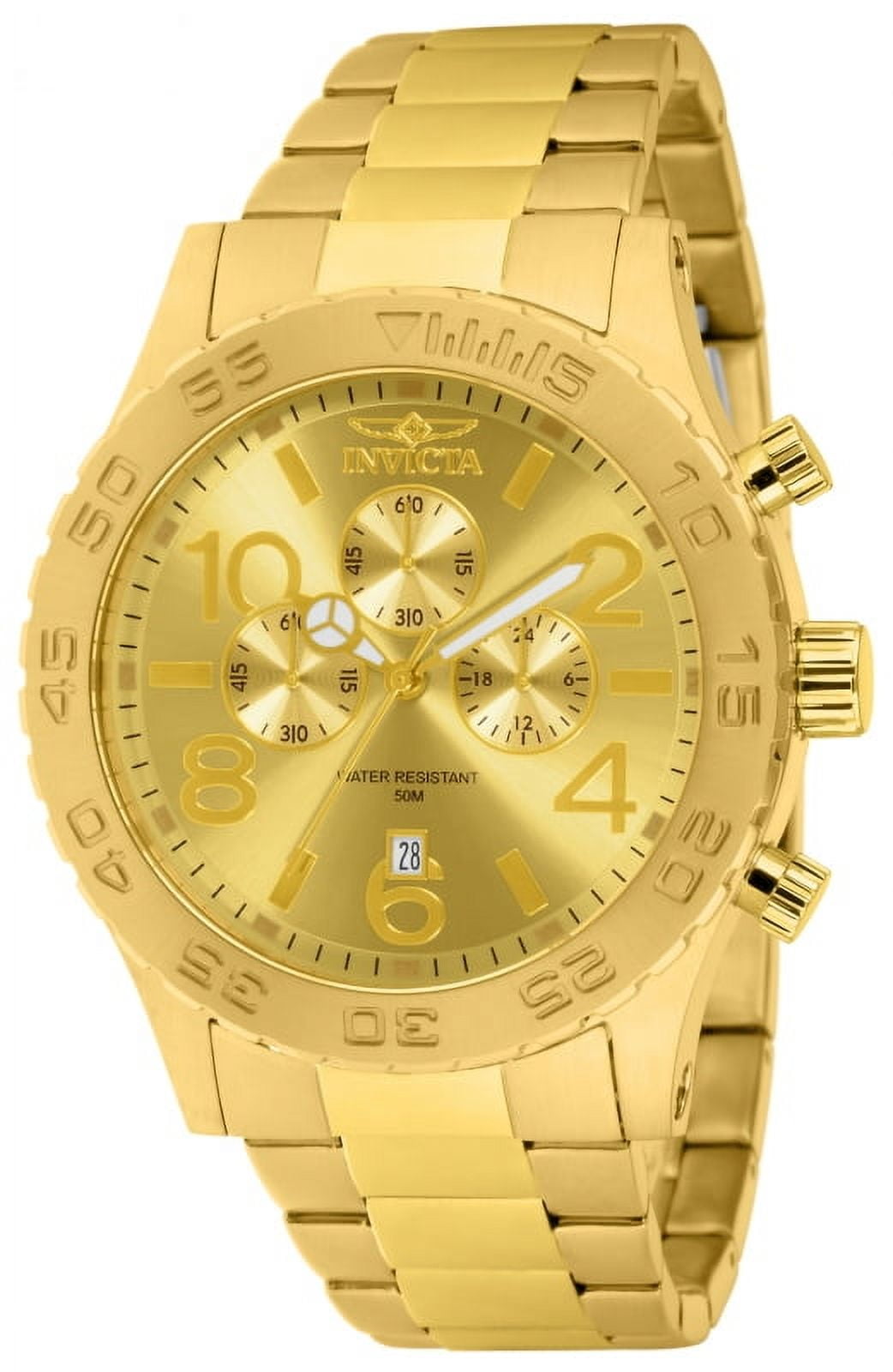 Invicta Men's Specialty Chronograph Rose Gold Dial Tone 18K Rose