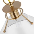 thumbnail image 4 of Nuvo Lighting Outpost 1 Light Small Pendant Matte White with Burnished Brass, 4 of 6