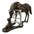 thumbnail image 6 of SPI Bronze Finish Barnyard Pals Horse and Dog Garden Sculpture, 6 of 6