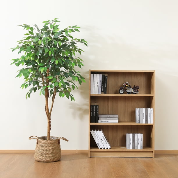 DR.Planzen 5 feet Artificial Ficus Tree, Tall Lifelike Greenery with Natural Wood Trunk for Living Room, office floor and corner decor DR.Planzen 5 feet Artificial Ficus Tree, Tall Lifelike Greenery with Natural Wood Trunk for Living Room, office floor and corner decor - Image 4