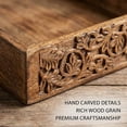 thumbnail image 5 of STORE INDYA Hand Crafted Vintage Wooden Serving Tray with Handle for Kitchen Dining. Serve-Ware Accessories | 15 x 10 Inches, 5 of 7