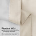 thumbnail image 2 of Half Price Drapes Alabaster Beige French Pleat Signature Velvet Blackout Curtains(1 Panel),50WX 120L, 2 of 8