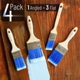 thumbnail image 2 of Bates 4 Pack Professional Paint Brush Set - Treated Wood Handle, Small & Stain Brushes, 2 of 6