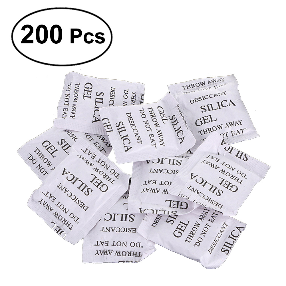 200 Packs 2g Silica Gel Desiccant Non Toxic Moisture Absorber Dry Dampproof Corrosion