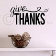 thumbnail image 5 of Give Thanks with Leaf Vinyl Lettering Wall Decal Sticker Fall Decor Thanksgiving Decals - Size: 6"H x 11.5"L - Color: Black, 5 of 5