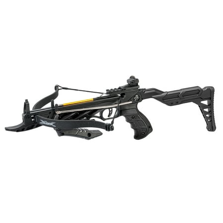80lbs Black Self Cocking Pistol Hunting Crossbow 225+FPS 3pc Metal Arrows Cross Bow