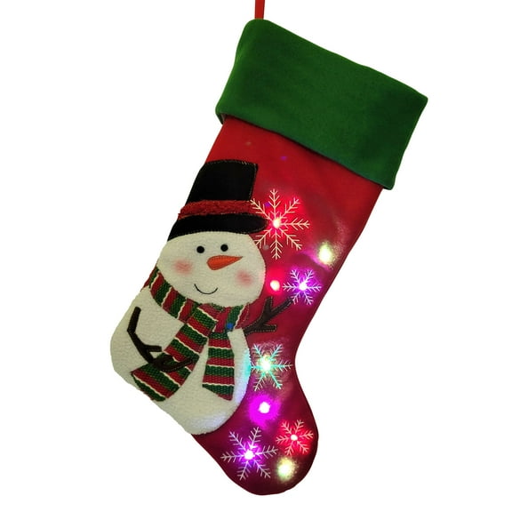 Giftsforyounow Light-Up Snowman Christmas Stocking