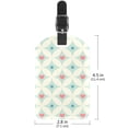 thumbnail image 6 of Square 2Pack PU Leather Geometrical Hearts Cruise Luggage Tag with Privacy Cover and Name ID Tag for Travel Handbags Backpacks Luggage Tags, 6 of 6
