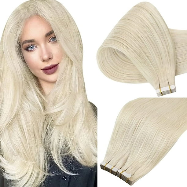 Sunny Tape in Extensions Platinum Blonde 50g Straight Remy 20Pcs 14 inch Real Hair Extensions Tape Ins Sunny Tape in Extensions Platinum Blonde 50g Straight Remy 20Pcs 14 inch Real Hair Extensions Tape Ins
