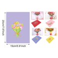 thumbnail image 3 of Lonto Jour-Ney Mothering Sunday Card, Card Up Mothering Sunday Cards for Mum, 3D Paper Bouquet Greeting Card with Envelope Mothers Day Anniversary Graduation Card for Women Friend Wife, Red, 3 of 4