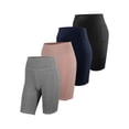 thumbnail image 4 of hlysgo Women's Leggings Yoga Shorts Tummy Control Elastic Waist Slim Fit Short Workout Gym Soft Comfort Shorts with Side Pockets Gray,2xL, 4 of 6