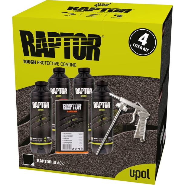 RAPTOR LINER BLACK 2.6 VOC 4L Kit + Gun - Walmart.ca RAPTOR LINER BLACK 2.6 VOC 4L Kit + Gun - Walmart.ca