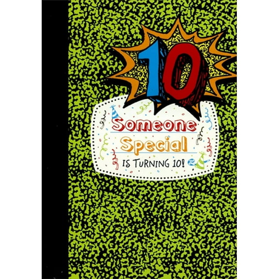 Designer Greetings Someone Special Notebook Age 10 / 10th Birthday Card