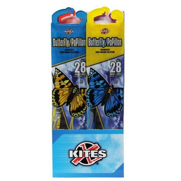 XKites 9083324 Nylon ButterFly Kites&#44; Assortment - Large - Pack of 12