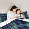thumbnail image 5 of Manfei Geometric Plaid 3 Pieces Queen Comforter Set for Teens Female Men,Retro Grid Ultra Soft Bedding Sets,Vintage Buffalo Bedding Comforter Set,Ultra Soft Home Decor,Reversible, 5 of 8