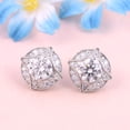 thumbnail image 6 of Daily Boutik 4.72 Ctw White Moissanite Sterling Silver Stud Earrings For Women, 6 of 7