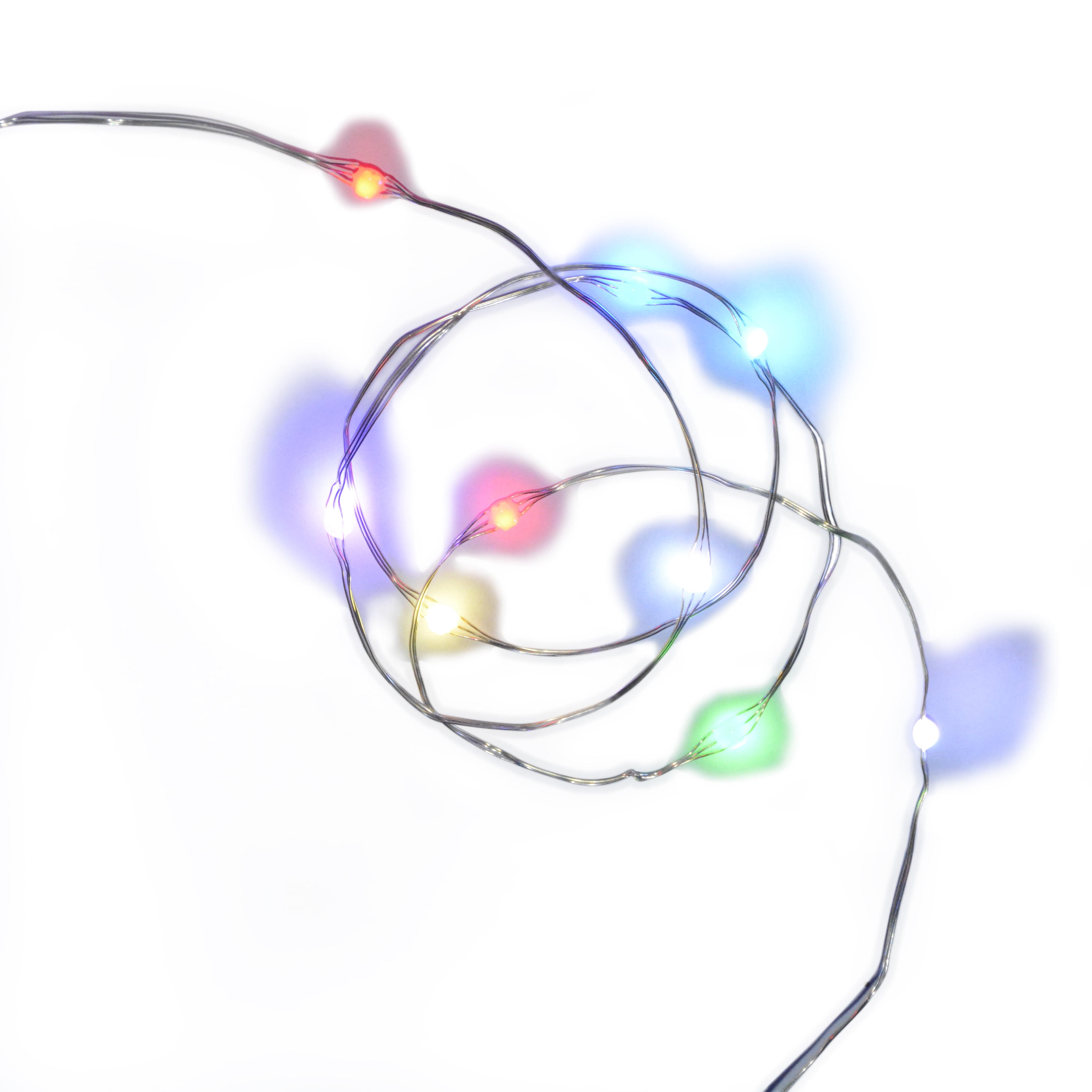 Onn. LED Fairy Light String, 16’ Multicolor Indoor Decoration LED