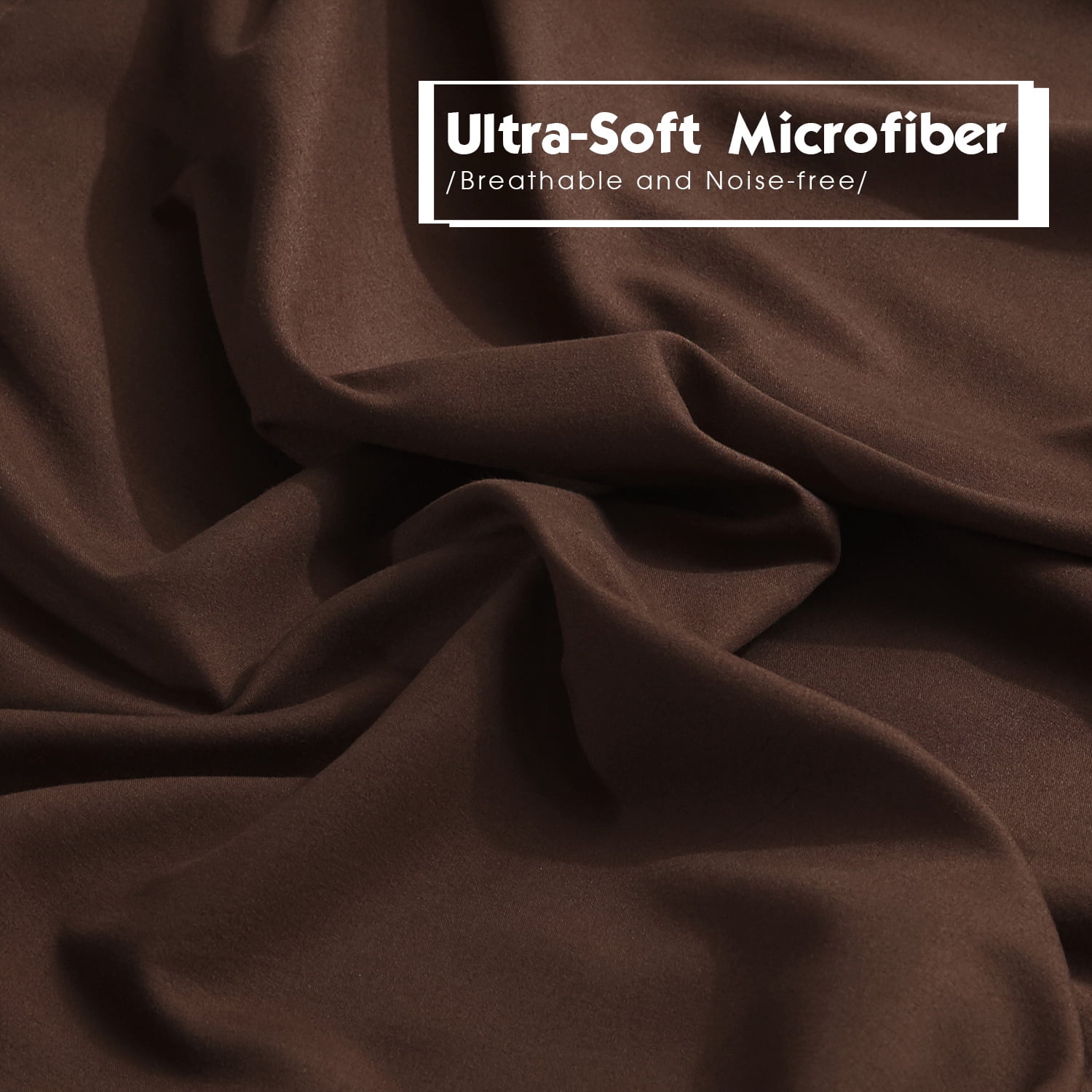 HIG Light Weight Down Alternative Comforter, King, Chocolate, Reversible