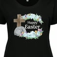 thumbnail image 4 of Inktastic Happy Easter with Cross and Flowers Women's Plus Size T-Shirt, 4 of 5