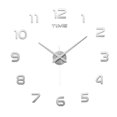 thumbnail image 2 of Gustave Frameless DIY Modern Large Wall Clock Sticker Mirror Surface Silent Home Decoration for Living Room Bedroom Office "Silver", 2 of 6