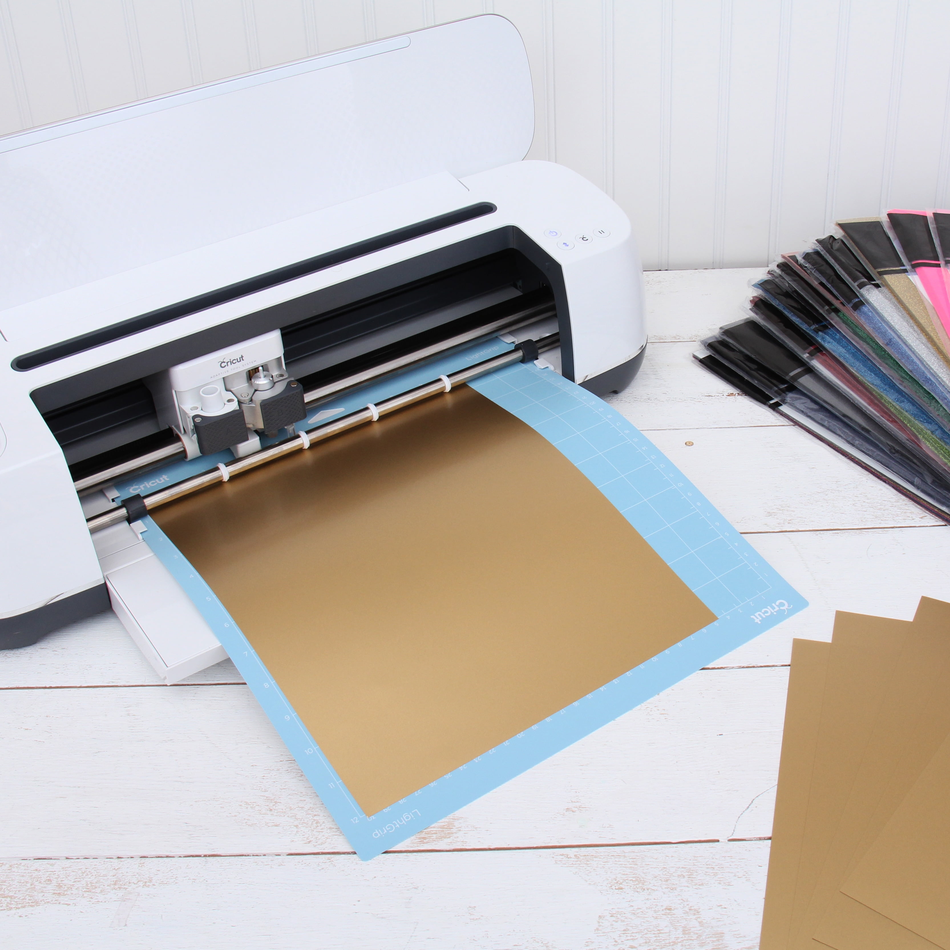 Threadart Gold 10" x 12" Heat Transfer Vinyl Precut Sheets | Solid Colors | 15 Sheets | Compatible with Cricut Silhouette and Cameo |&nbsp;HTV