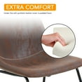 thumbnail image 2 of FDW 37" Set Of 2 Leather Barstools With Backs Leather,Brown, 2 of 7