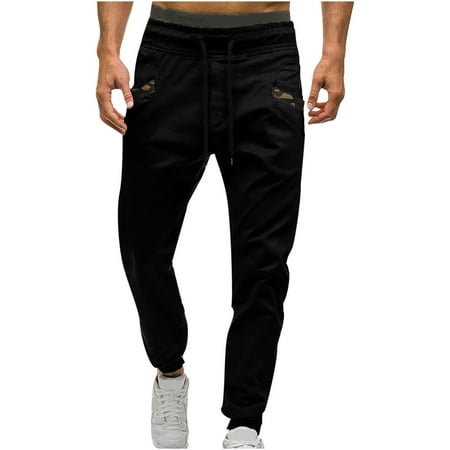 

Dadaria High Waisted Cargo Pants Men Straight Leg Men Long Sport Pants Fit Trousers Running Joggers Sweatpants Black XXL Female