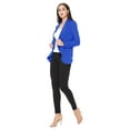 thumbnail image 5 of Women's Elegant Solid Stretch Open Front Long Sleeve Blazer Jacket, 5 of 5